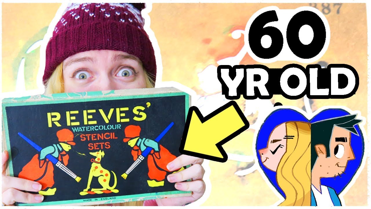 60 YEARS OLD - GENUINE REEVES WATERCOLOR STENCILS!