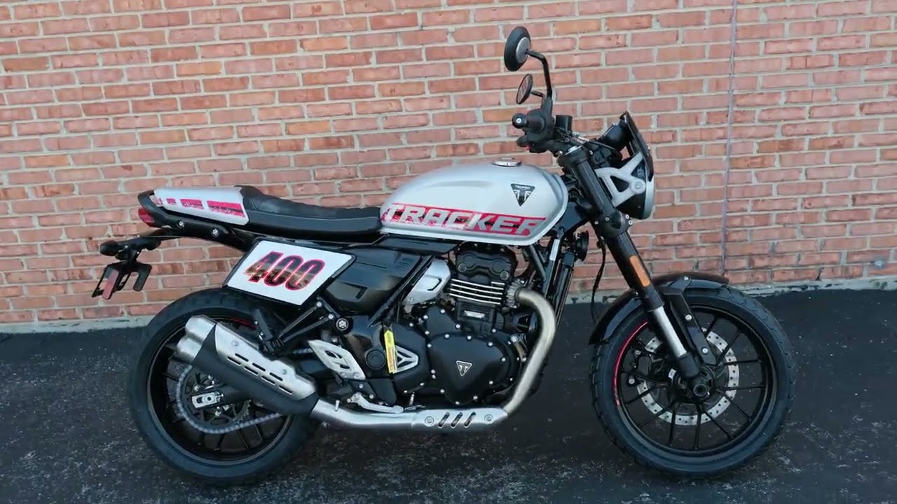 2026 Triumph tracker 400 Aluminum Silver walk around
