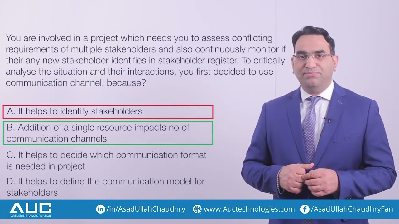 PMP Exam Question with Explanation - AUC