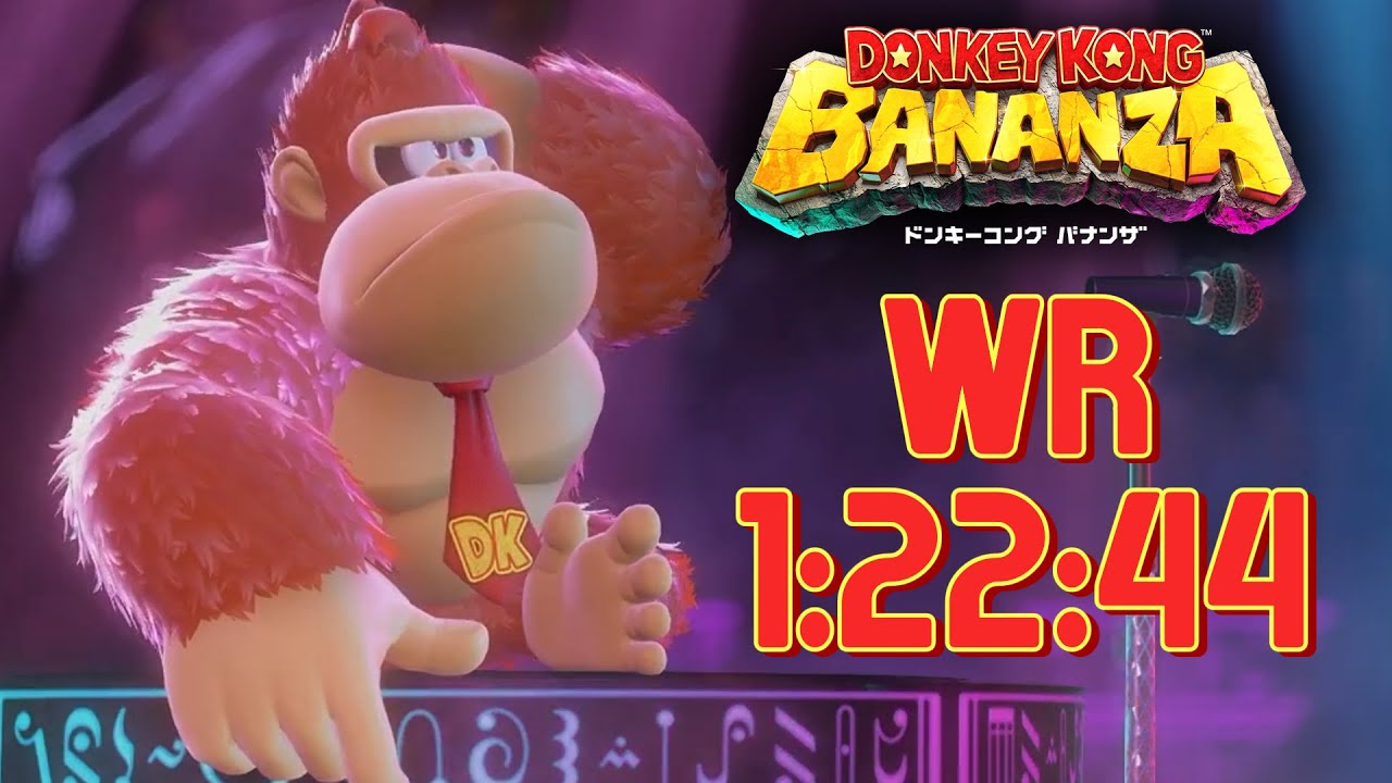 【ドンキーコング バナンザ】RTA Any% 1時間22分44秒 【旧世界記録】【FWR】