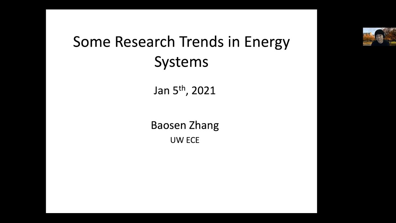 UW ECE Research Colloquium, January 5, 2021: Baosen Zhang, University of Washington