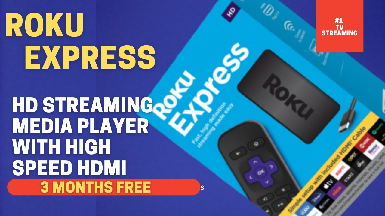 Roku Express | HD Streaming Media Player with High Speed HDMI Cable and Simple Remote