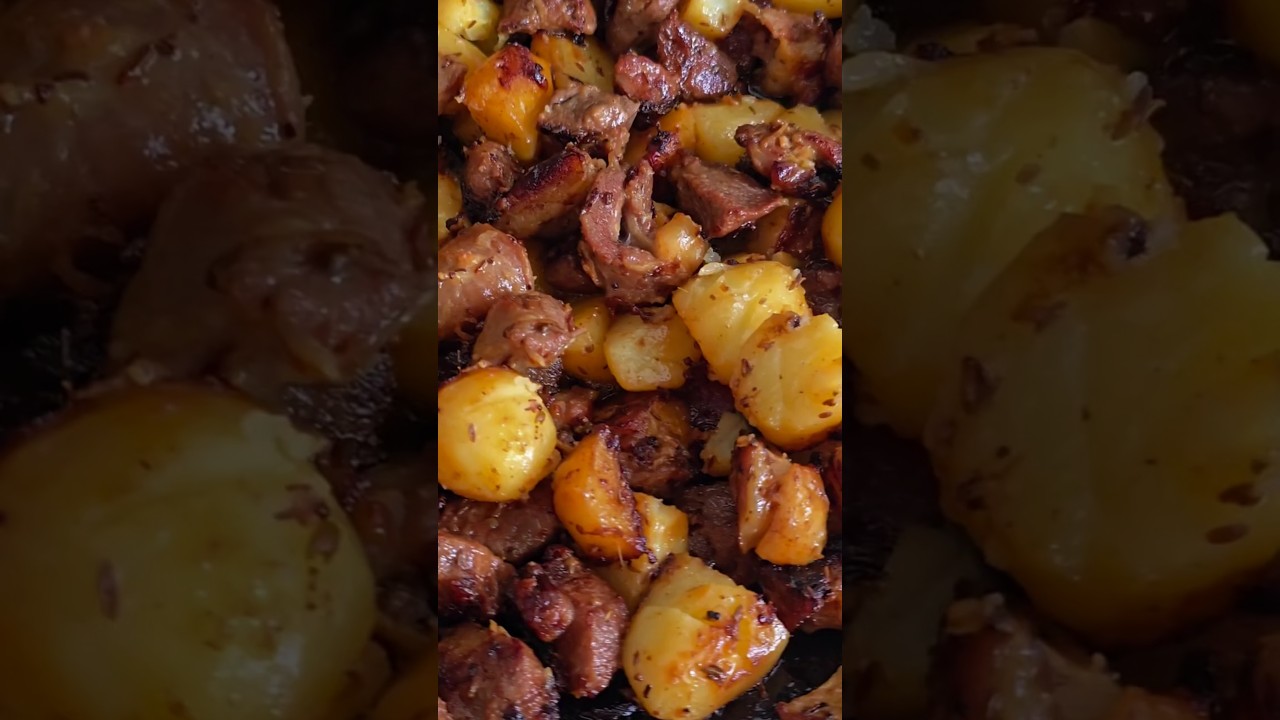 Сочное Мясо с Картошкой на Садже!  #рецепты  #ужинрецепт  #еда