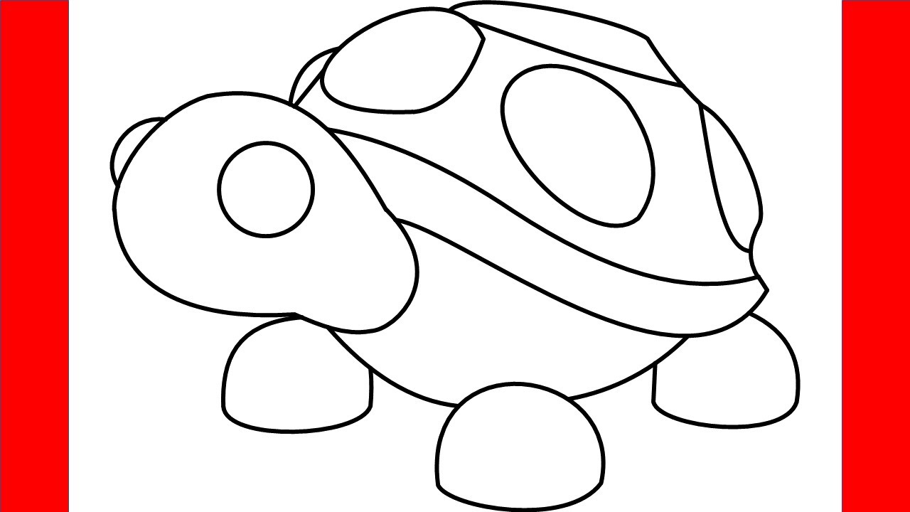 How To Draw A Turtle From Roblox Adopt Me - Step By Step Drawing