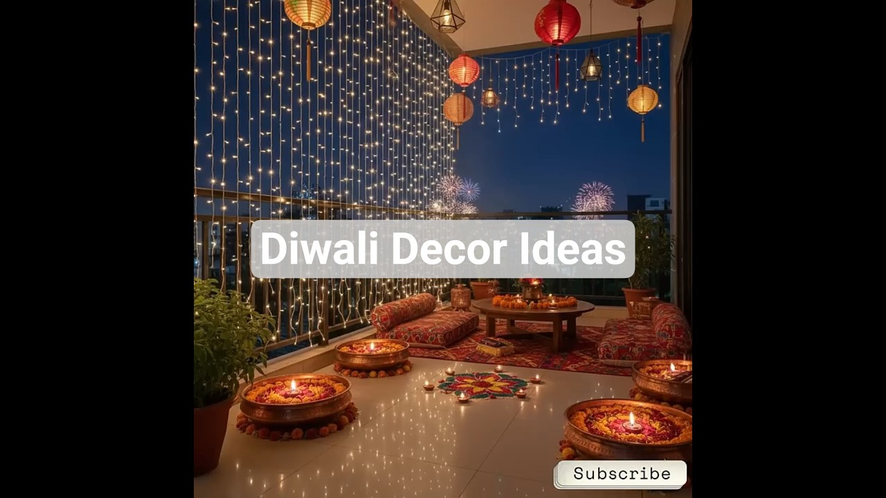 Simple Diwali balcony decoration ideas | Balcony Decor | DIY 