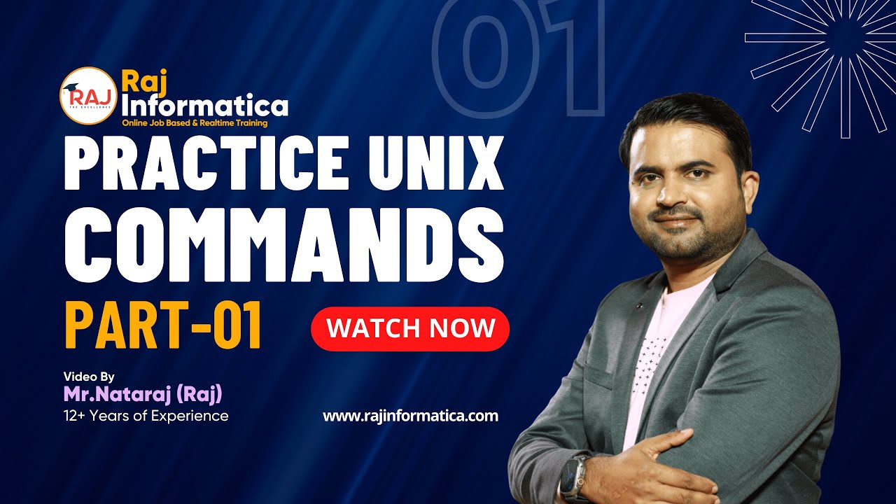Unix Commands used in Informatica |Part-1| By Raj informatica | Unix Interview Questions and answers