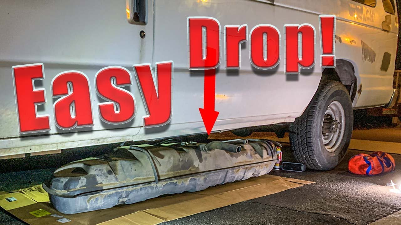 Снятие топливного бака Ford E-350 96 года | Сделайте это перед заменой топливного насоса