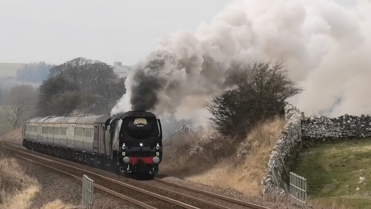 SR 34067 Tangmere on The Settle & Carlisle Spring Express 01/03/25