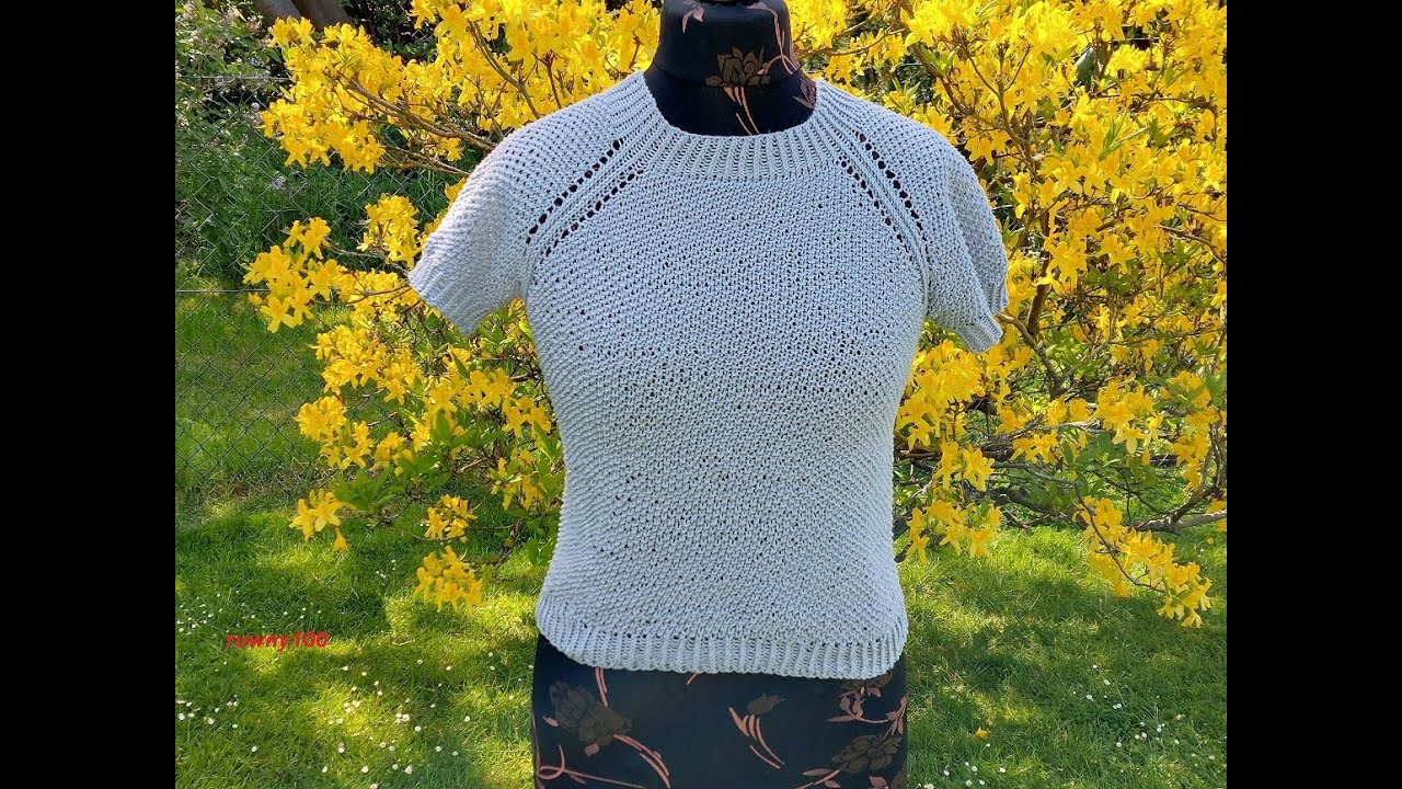 0114** Mój projekt ** Letni sweterek w rozm. S * Reglan od góry* Opis *Naliczenie oczek* Tutorial