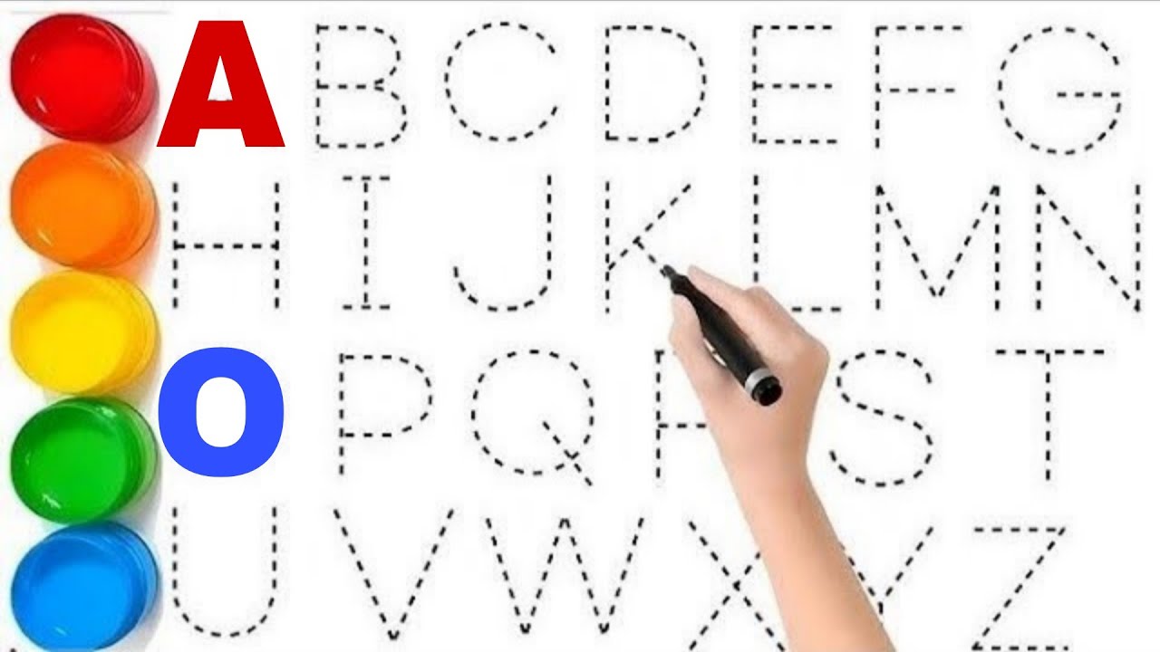 Abcdefghijklmnopqrstuvwxyz drawing and colour //Capital letter Alfabet A to Z writing //Phonic sound
