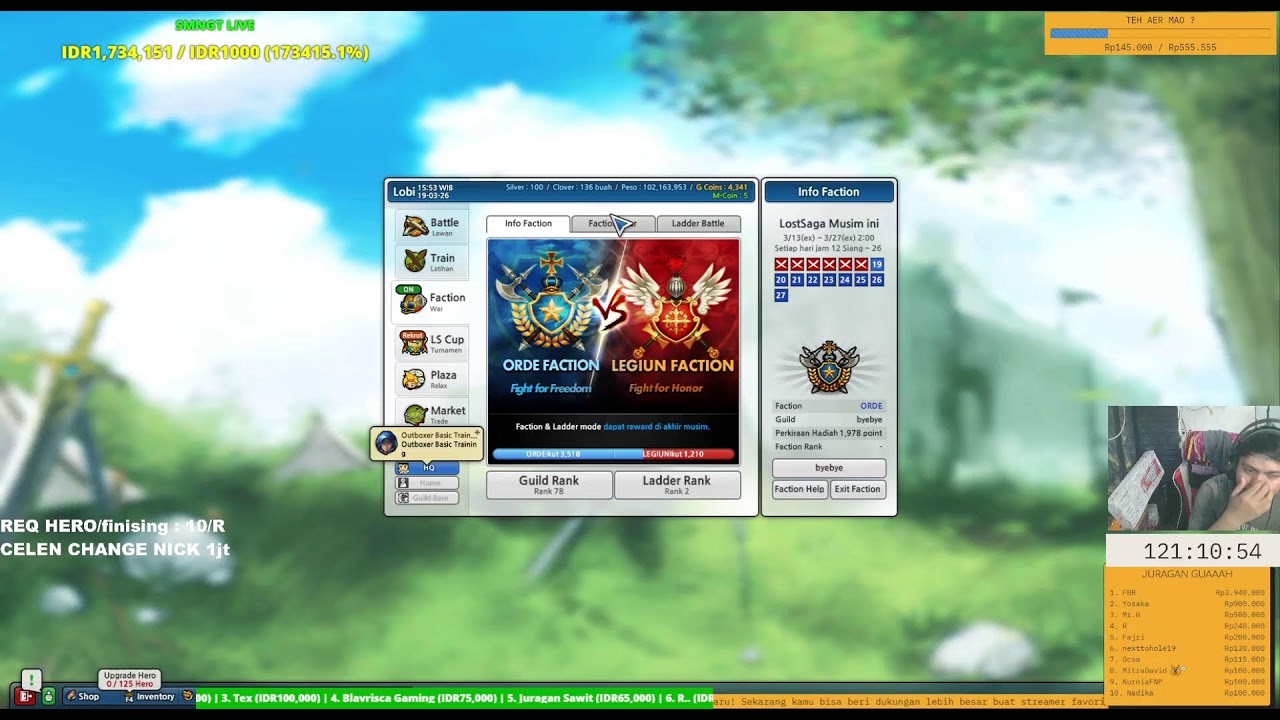 LOST SAGA  !! LADDER  PUSH GM - VFUN #lostsagaorigin