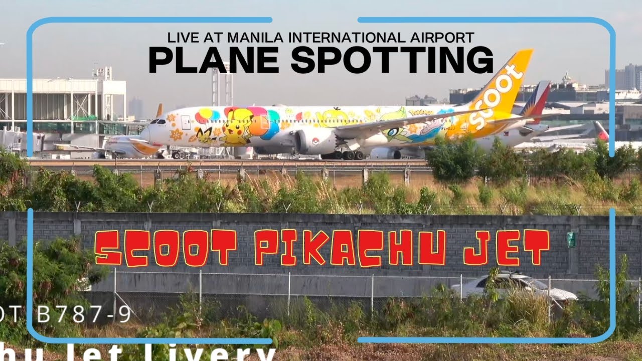 Scoot Pikachu Jet Livery ⚡ | B787-9 Pok&eacute;mon Plane Lands at NAIA 🇵🇭 | MNL Flights