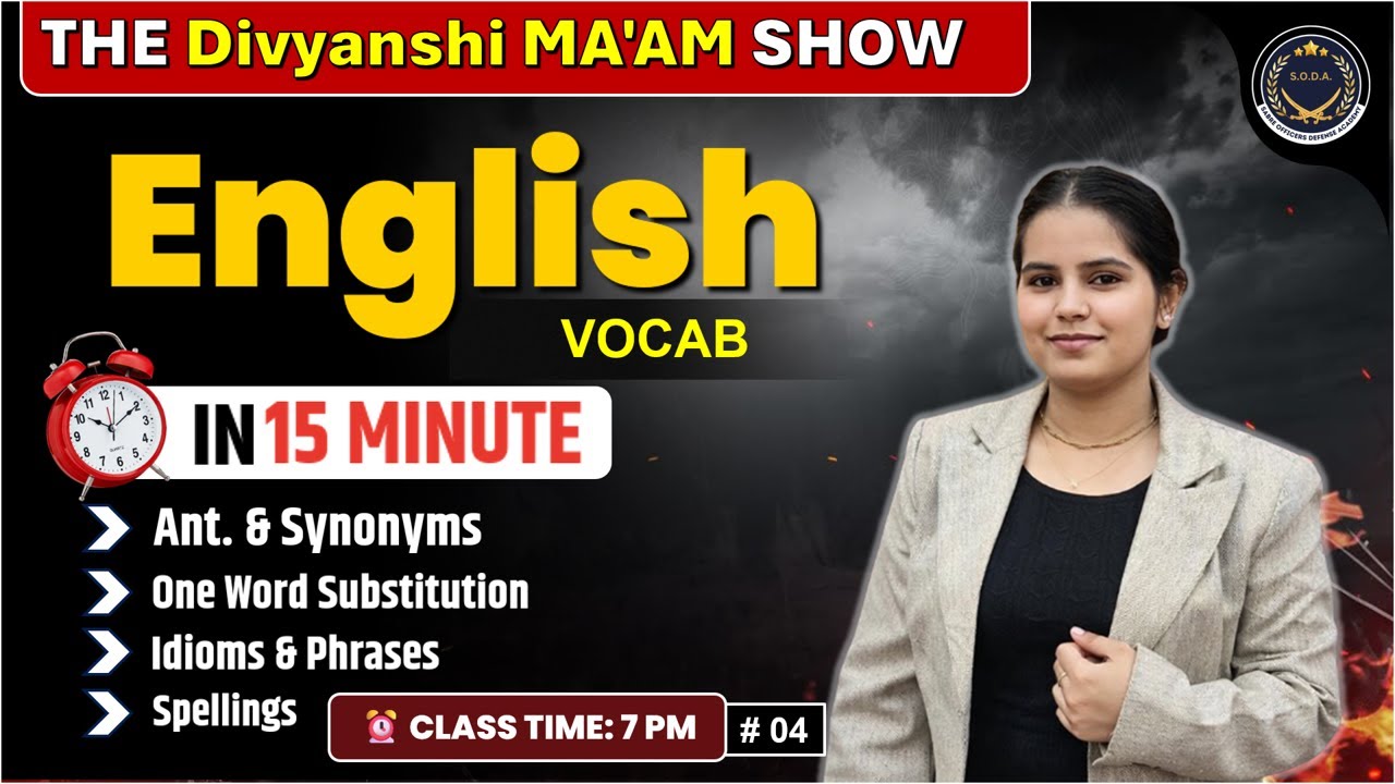 English Vocabulary कैसे सुधारें? | Day 4 | Divyanshi Ma’am Show 🚀 | Vocabulary for All Exams