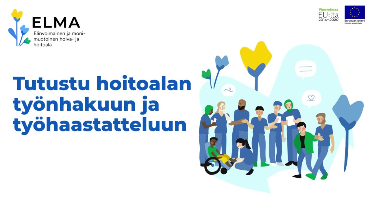 Tutustu hoitoalan työnhakuun ja työhaastatteluun -animaatio