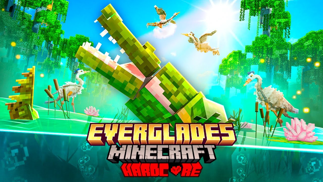 I Survived 100 Days in THE EVERGLADES in Hardcore Minecraft!