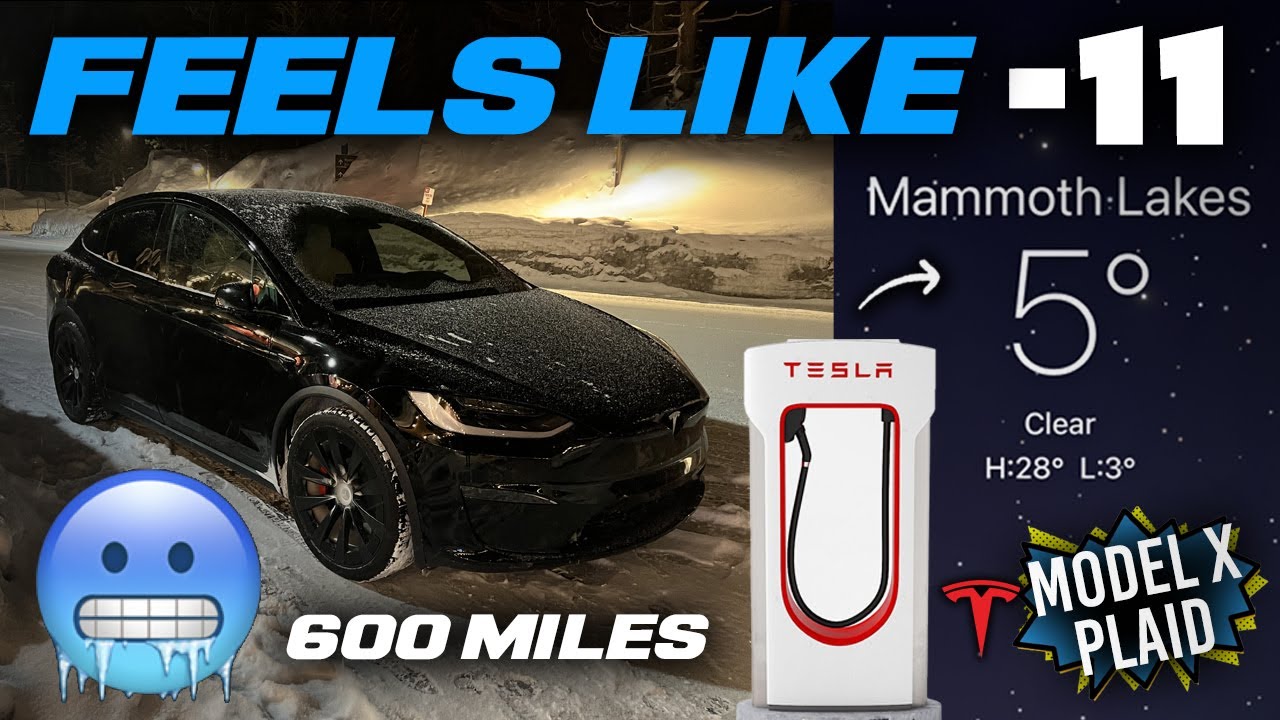 Model X Plaid -11 Degree Winter Stress Test (Charging + Performance)