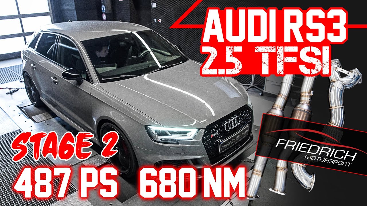 Audi RS3 2.5 TFSI Stage 2 | Dyno - Logs - Zeiten | mcchip-dkr