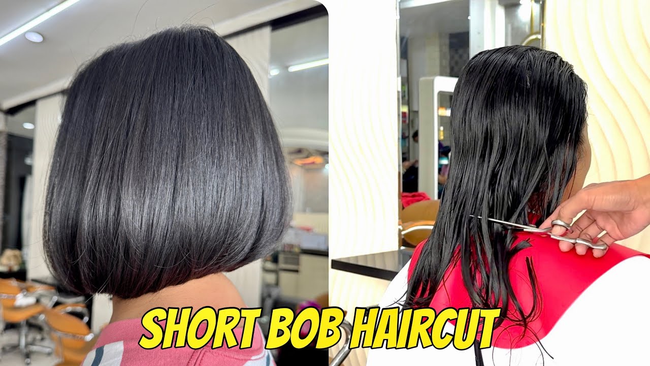 BOB HAIRCUT | Hair Transformation | Potong rambut Bob | Short haircut