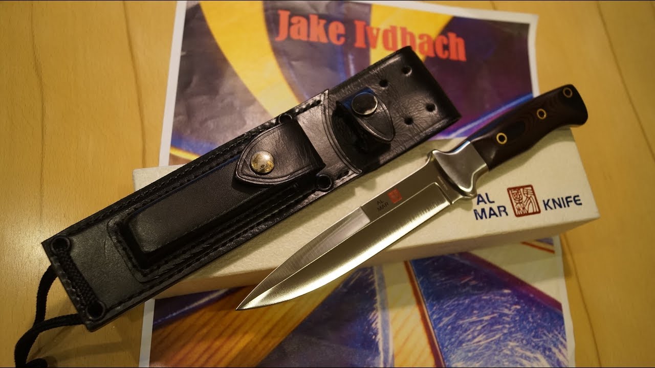 Al Mar 3004-A SERE IV SOF Attack Fighter Knife Combat Kampfmesser Bowie Hollow Grind