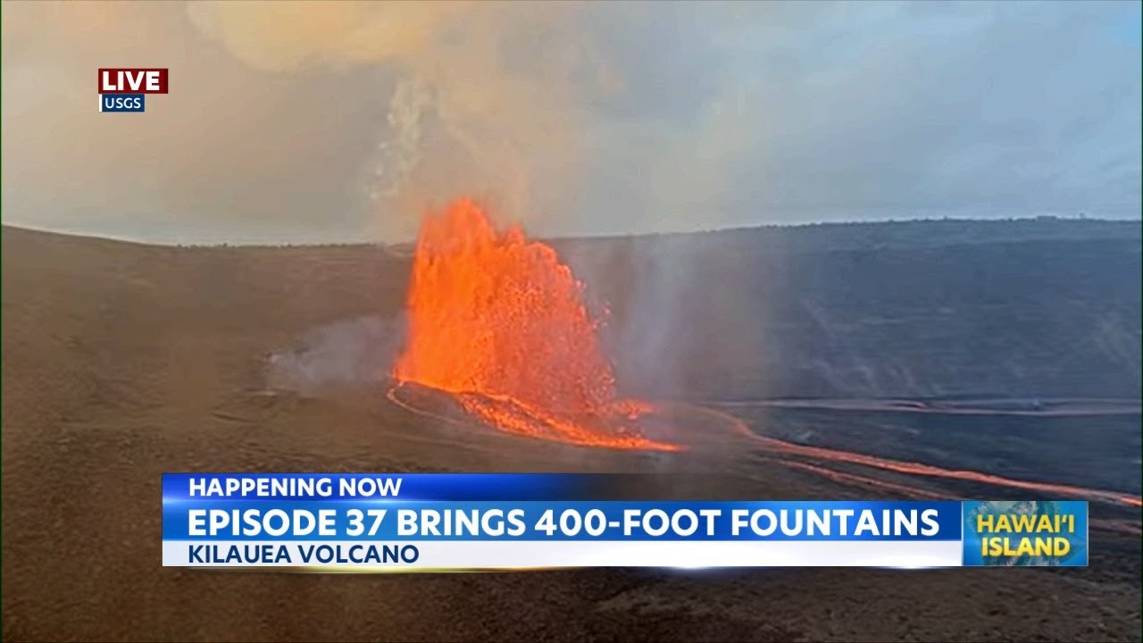 Kīlauea begins episode 37 bursting with lava
