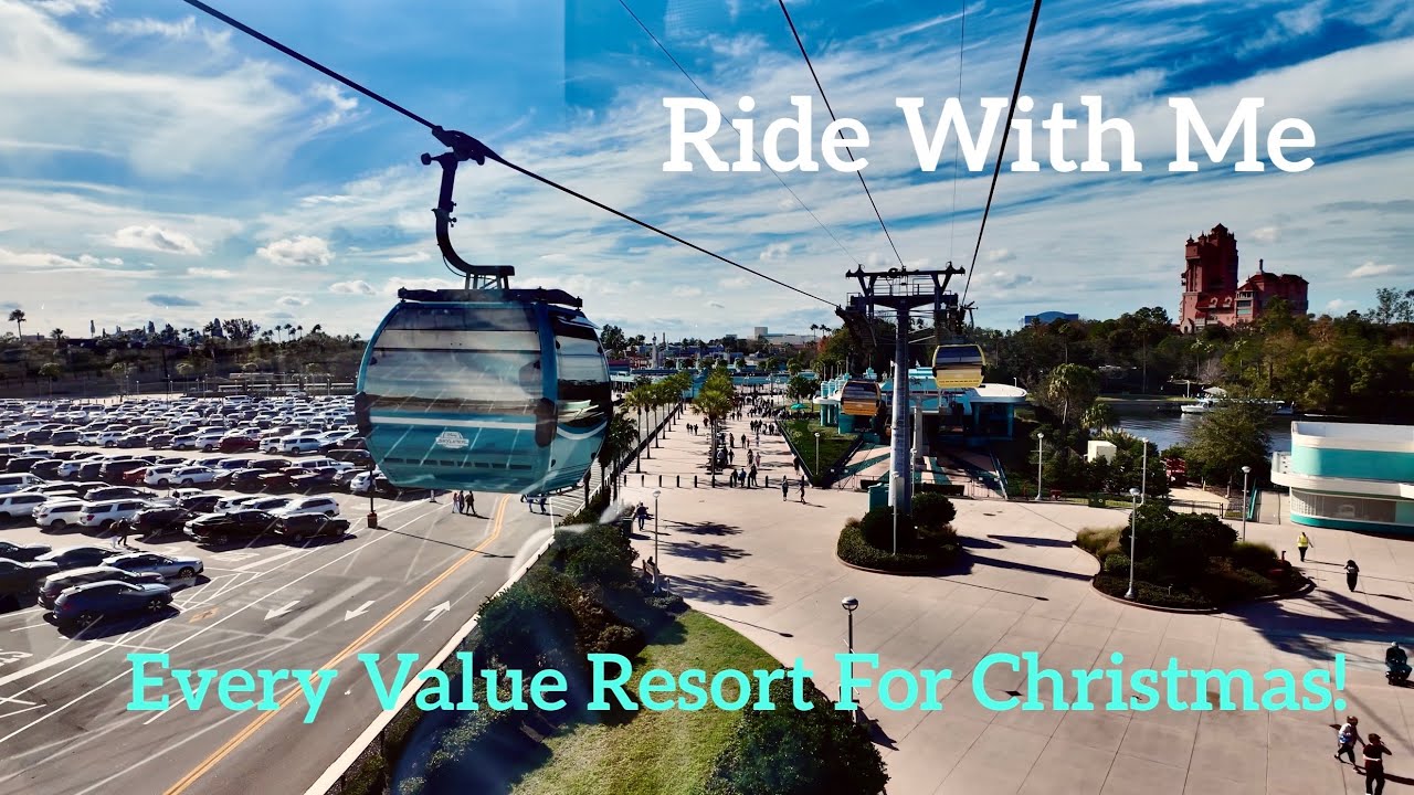 Skyliner and Bus to All Five Disney Value Resorts for a Christmas Stroll