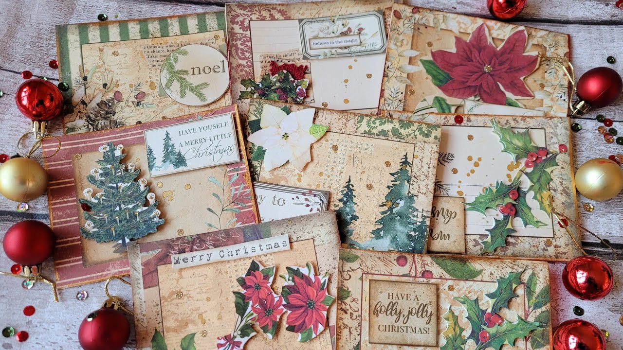 CHRISTMAS CARDMAKING/Using A kit from @Pink Monarch Prints