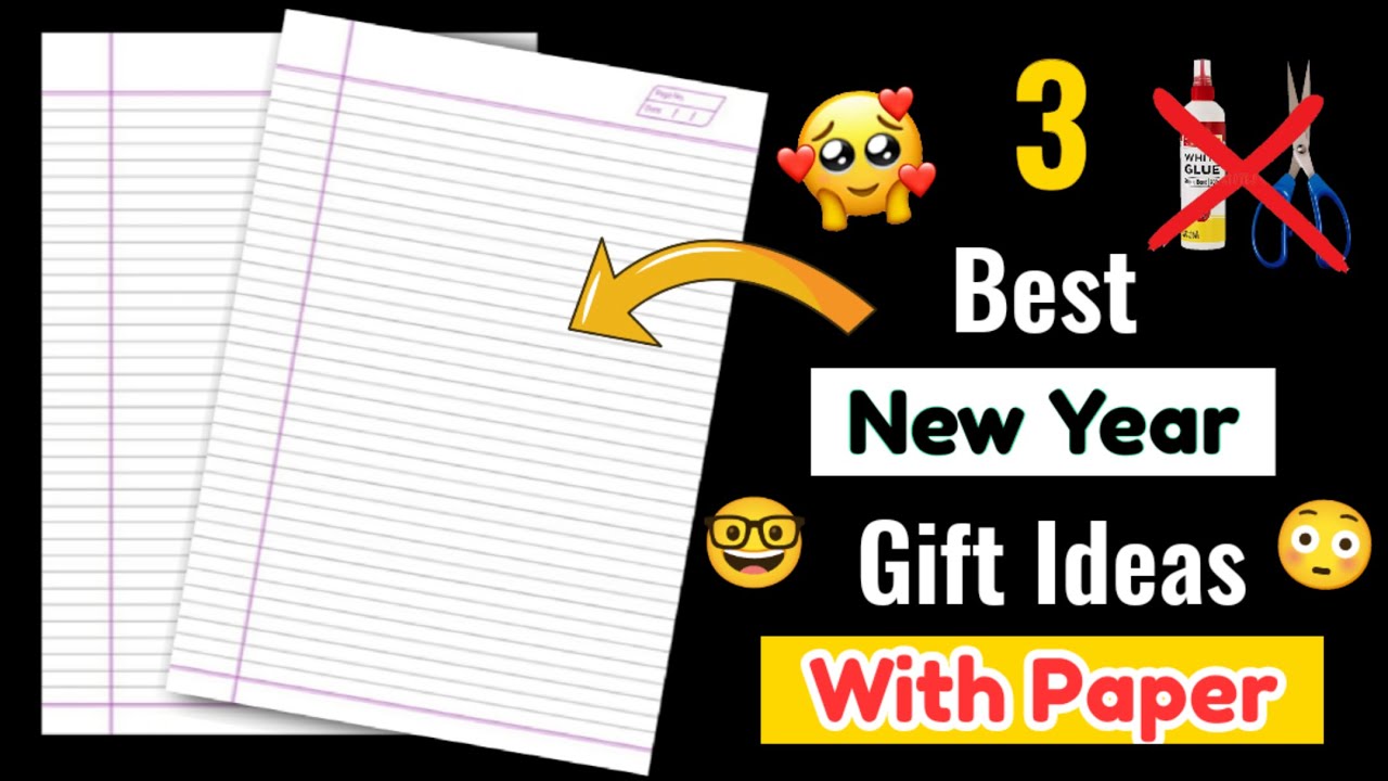 3 Best Handmade New Year Gift Idea With Paper/No Glue, No Scissor/No Glue Paper Craft/New Year Card