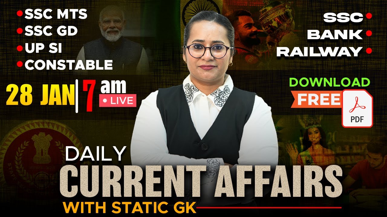 Current Affairs Today | 28 January 2026 Current Affairs | Daily Current Affairs 2026 by Prachi Mam