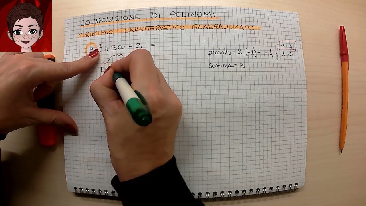 scomposizione trinomio caratteristico generalizzato