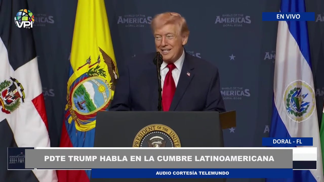 Pdte Trump habla en la cumbre latinoamericana en Doral - En Vivo | 7Mar