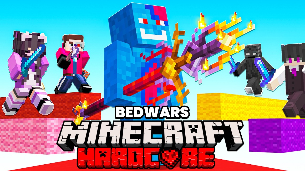 100 GRACZY SYMULUJE IGRZYSKA BEDWARS: Ratunek Przyjaciela
