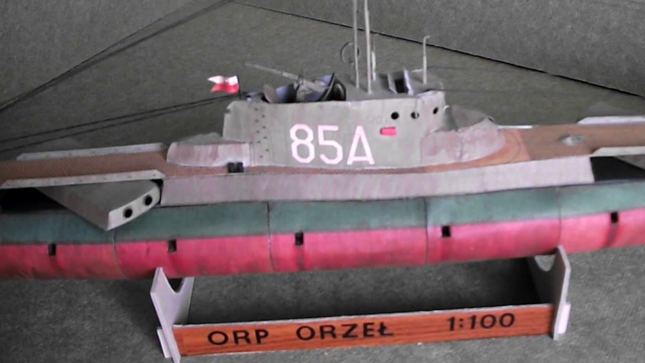 ORP Orzeł skala 1:100 - model kartonowy - Prezentacja