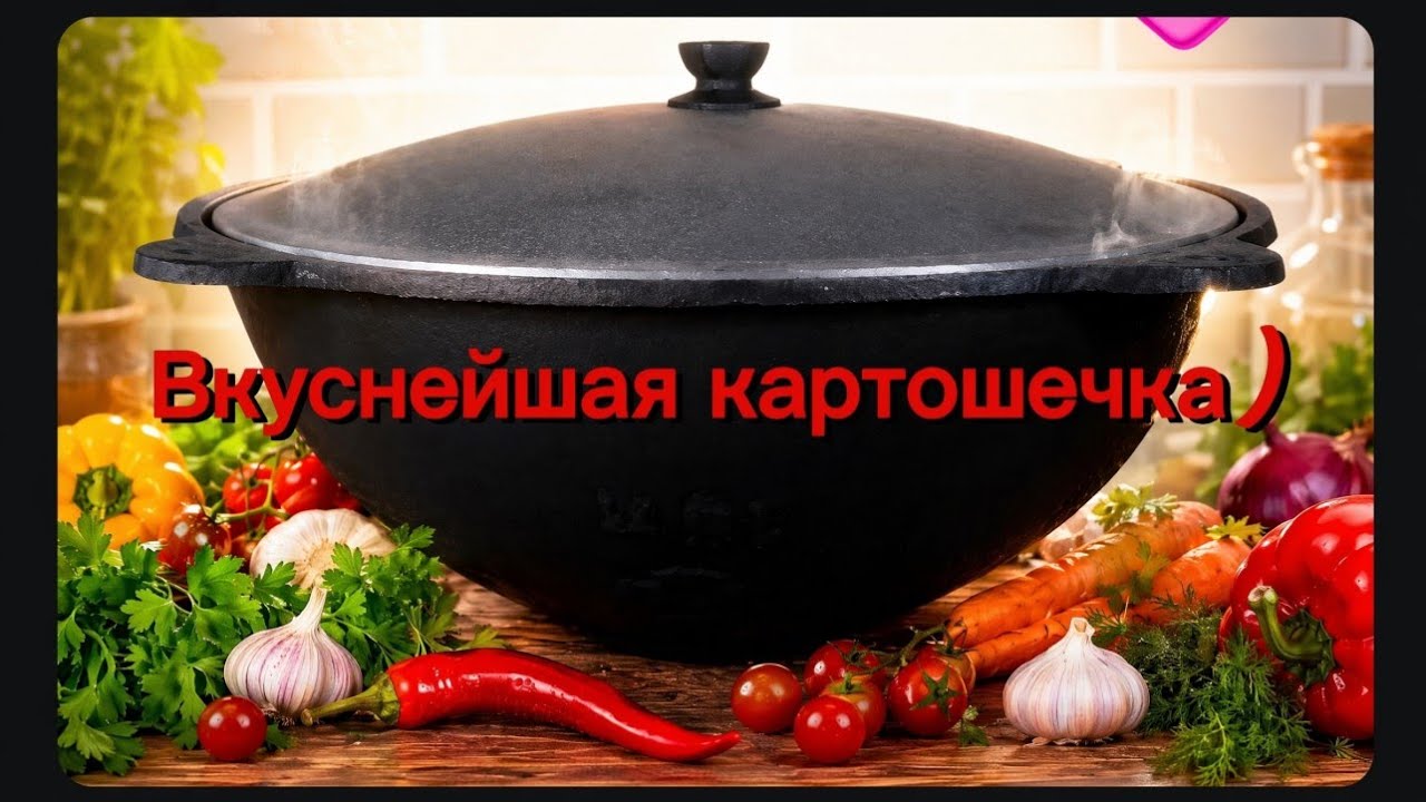  ☝️ Казан. Тушёная картошечка в казане)вкуснейшая )#готовимдома#готовимвкусно 