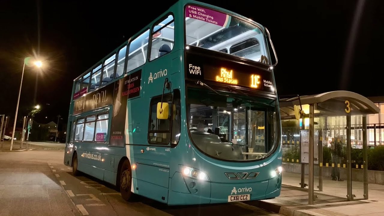 *Blown Exhaust Thrash* Arriva Buses Cymru VDL DB300 CX61 CCZ 4480 working the 11C to Rhyl #vdl