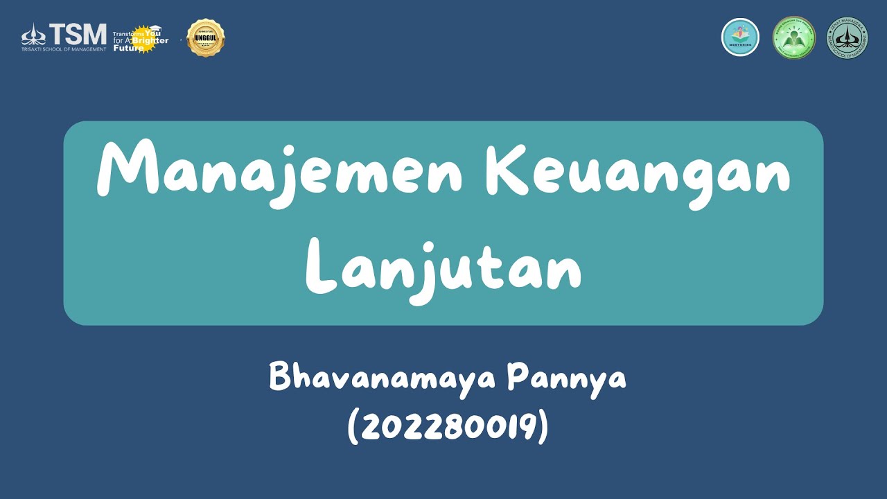 Mentoring UAS Genap 2025 - Manajemen Keuangan Lanjutan