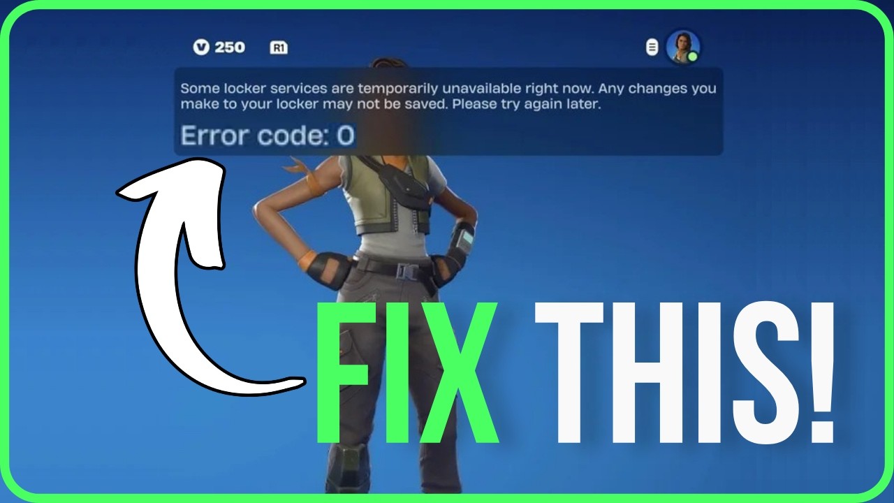 FORTNITE ERROR CODE 0 [FIXED] | Fortnite Some Locker Services Are Temporarily Unavailable