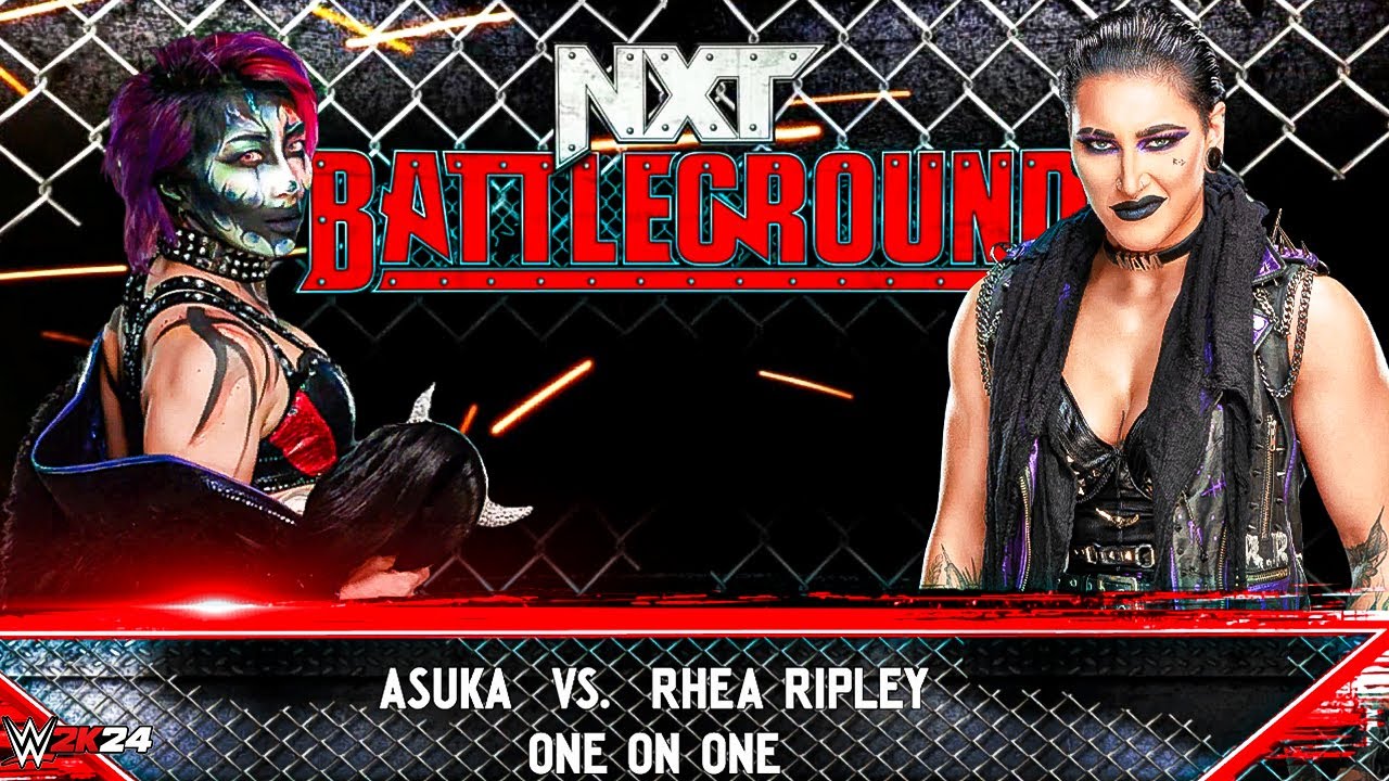 Asuka vs Rhea Ripley – The Empress vs The Queen | WWE 2K24 Full Match Highlights