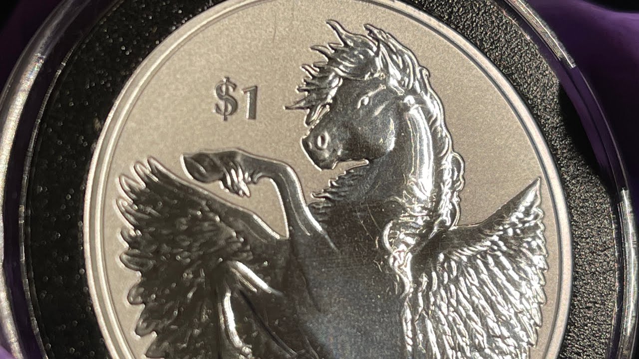 2021 British Virgin Islands 1 oz Silver Pegasus 🇻🇬 Reverse Cameo BU Pobjoy Mint