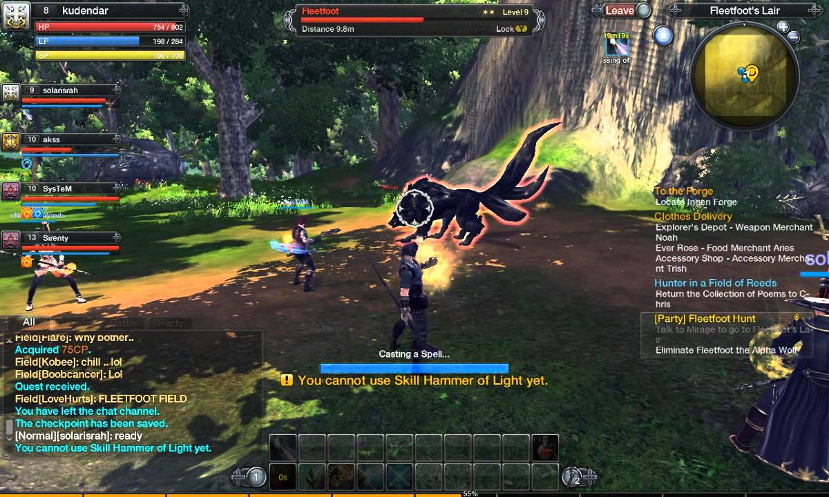 RaiderZ Beta gameplay Boss: Fleetfoot Fight