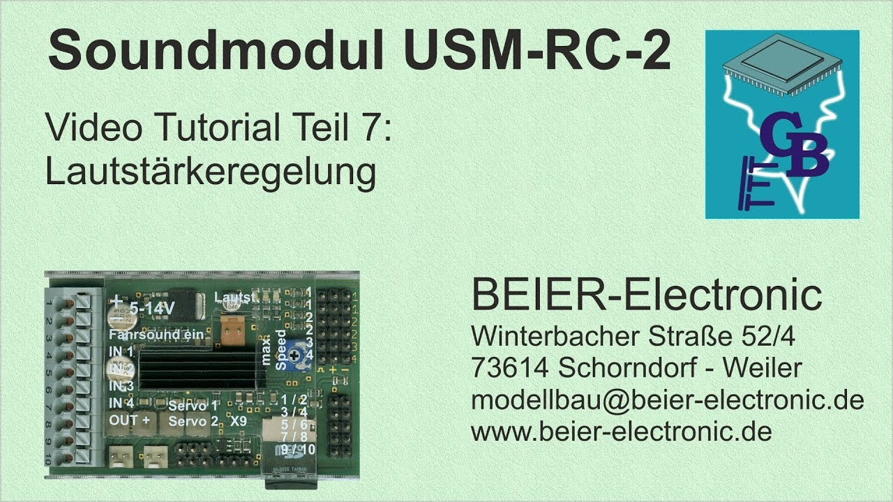 Soundmodul USM-RC-2 Tutorial 07