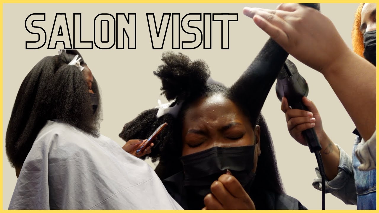 I REFUSE TO TRIM MY OWN HAIR LOL Salon Visit on my Natural Hair | KandidKinks