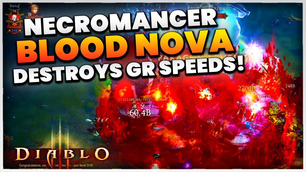 Diablo 3 Necromancer BLOOD NOVA Speed GR Build Guide! (Season 27)