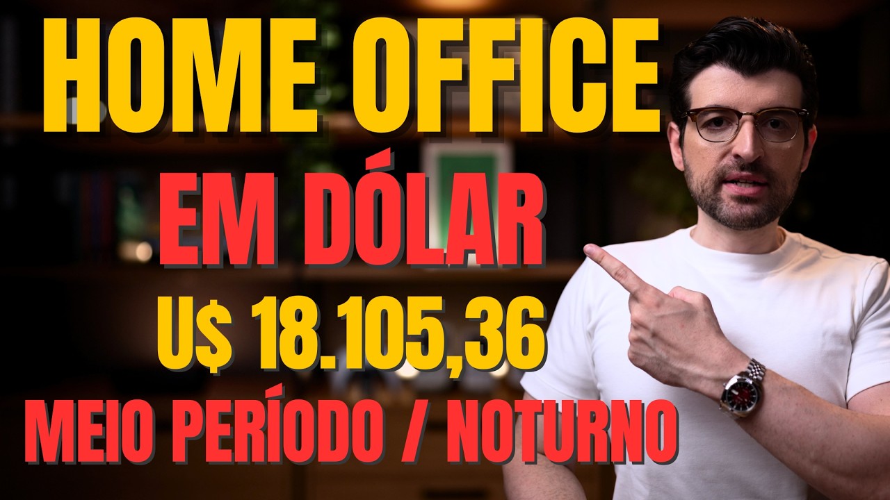 HOME OFFICE Em D&Oacute;LAR Meio Per&iacute;odo e NOTURNO (Aceita Iniciantes)