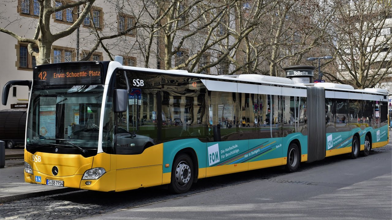 SSB-Bus-Spotting next to Schlossplatz, Stuttgart (100% Mercedes-Benz/EvoBus)