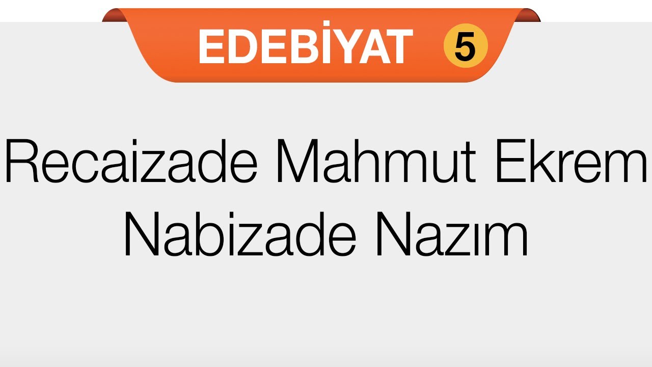 Recaizade Mahmut Ekrem - Nabizade Nazım
