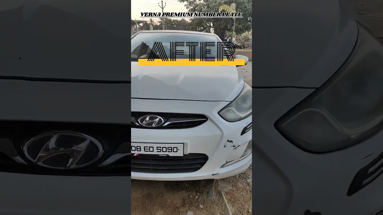 VERNA PREMIUM NUMBER PLATE INSTALL BY WRAP'S CAR DECOR