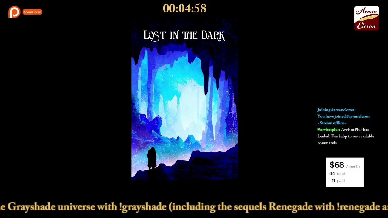 Arv streams Day 4 of Lost in the Dark, illustrated live by TariToons!