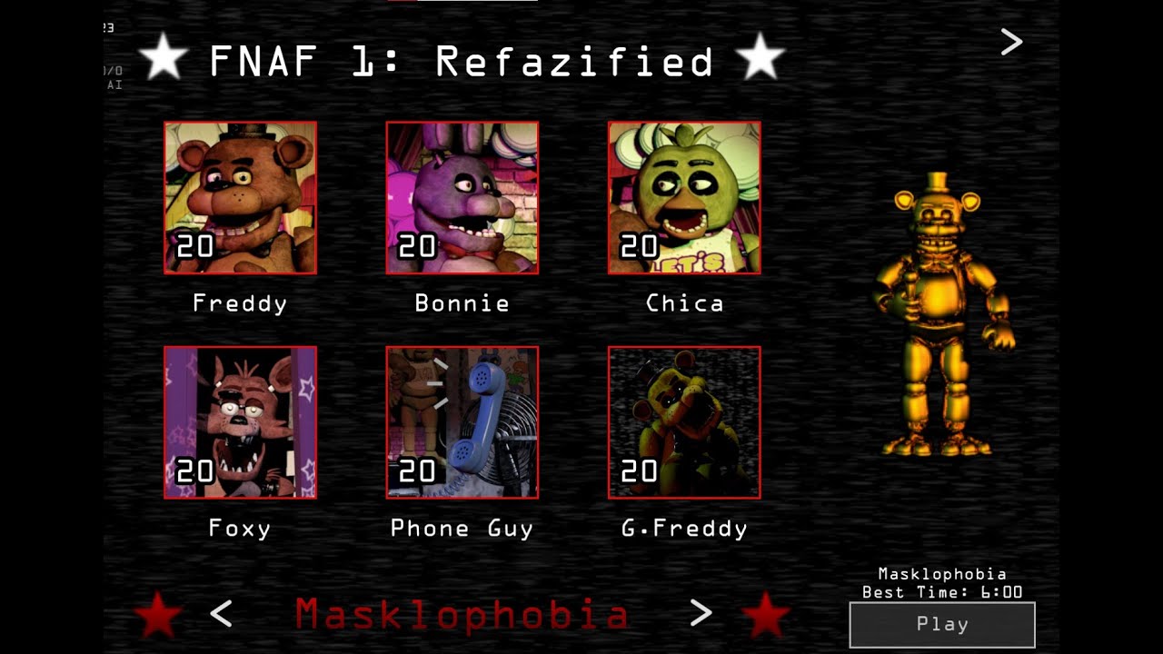 FNaF 1: Refazified | Masklophobia