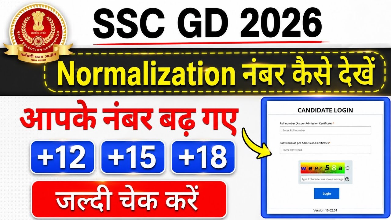 How to Check SSC GD Normalization Marks | SSC GD Result 2026 |