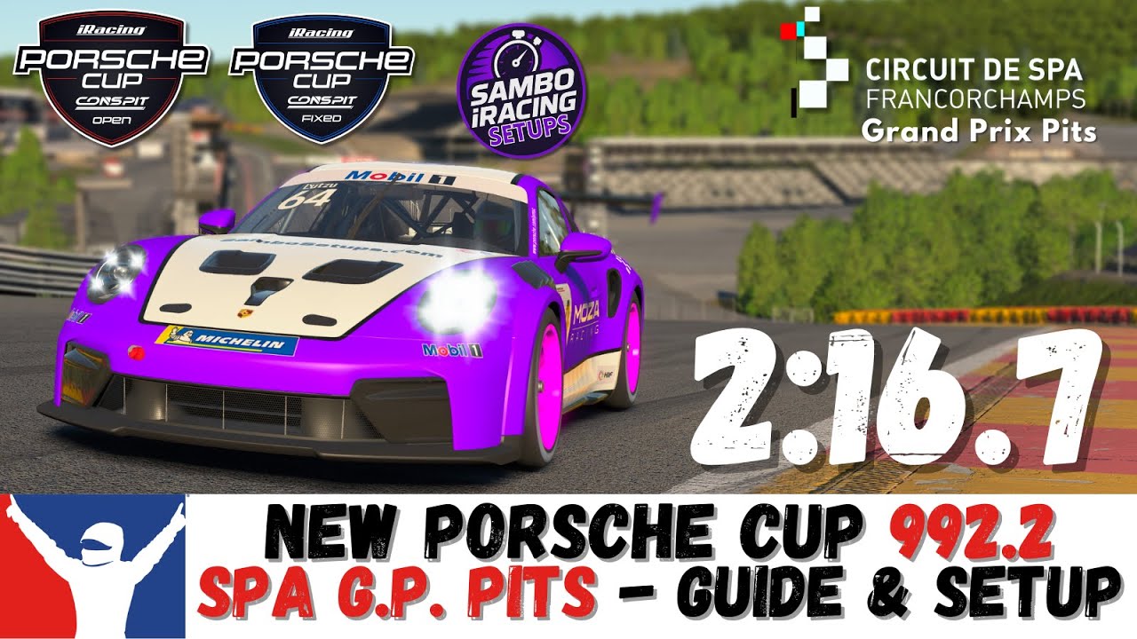 iRacing NEW Porsche Cup Spa Guide 